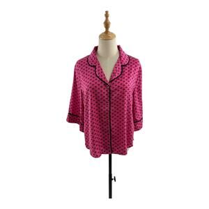 Room Service Hot Pink Bee Pajama Top, Size S/P